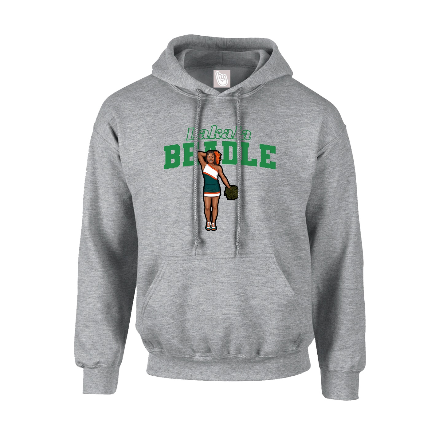 Youth Hoodie — Name Arch in Grey