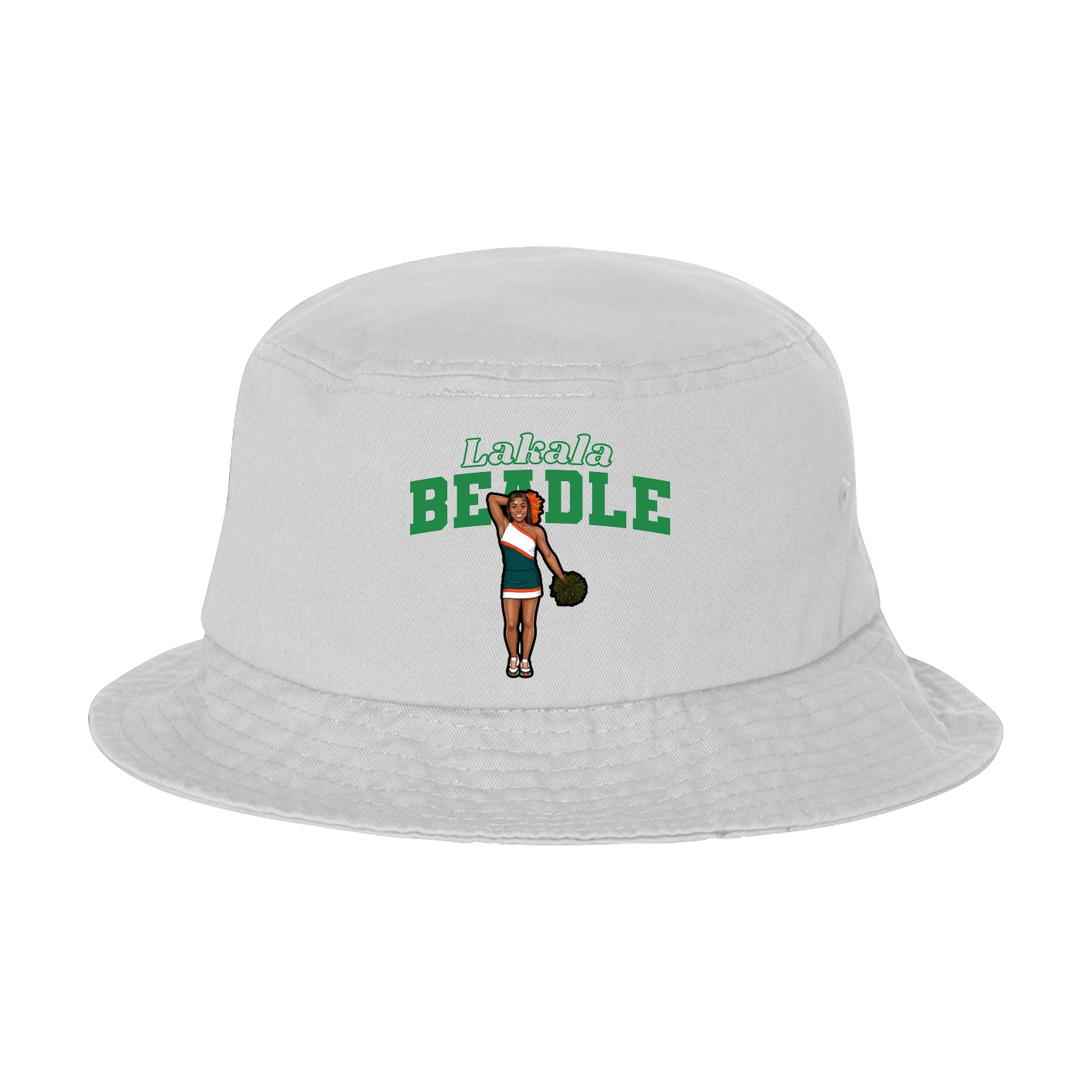 Bucket Cap — Name Arch in White
