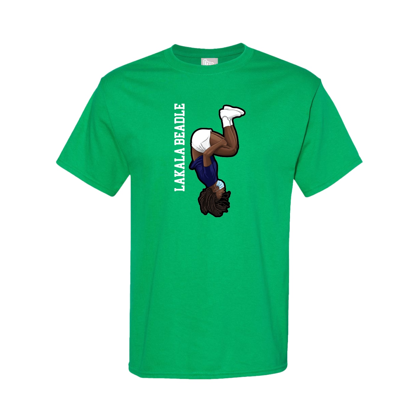 Tee — Name Vertical in Green