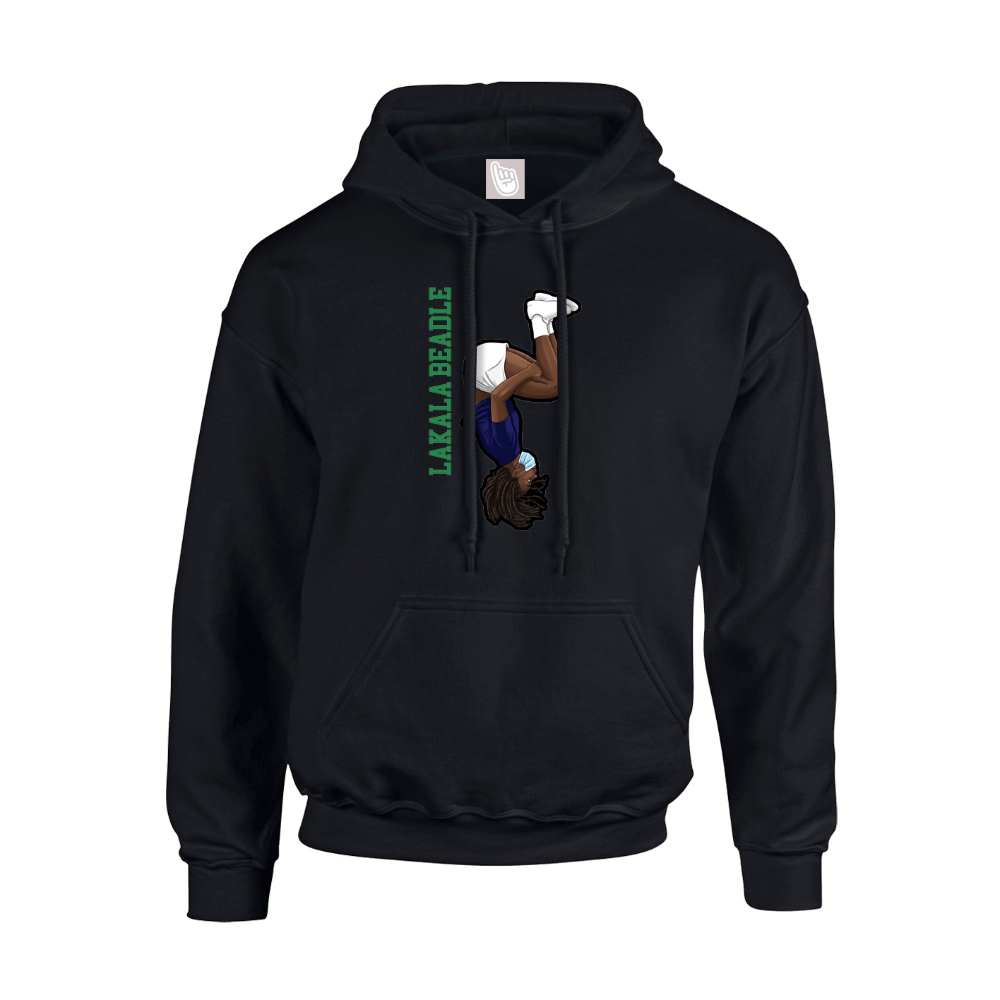 Youth Hoodie — Name Vertical in Black