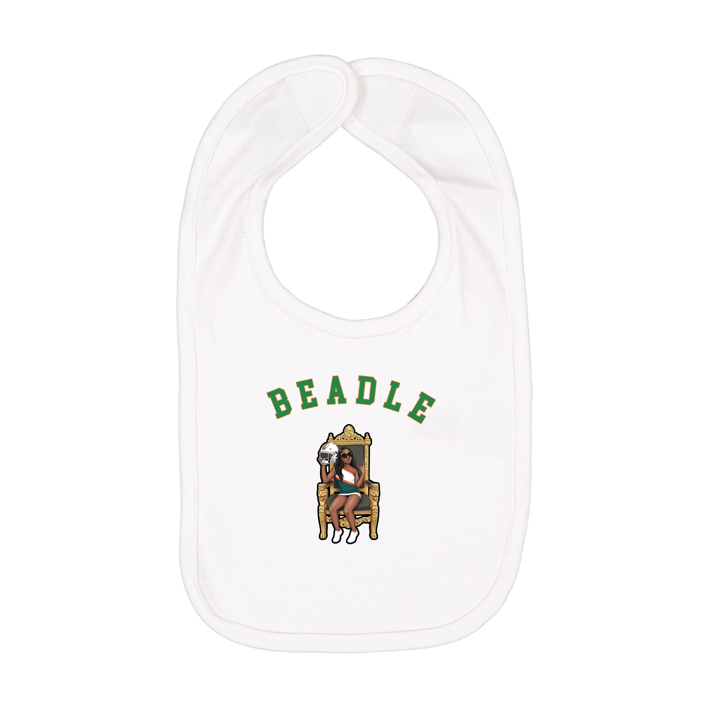 Infant Bib — Shirsey Arch in White