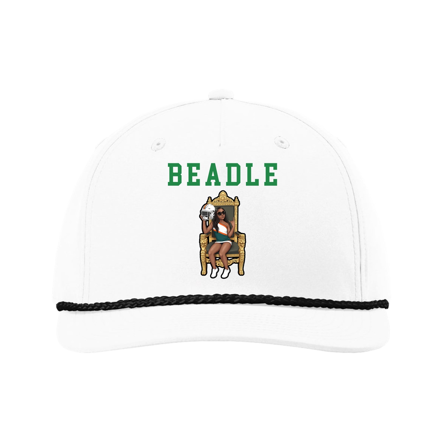 Five-Panel Classic Rope Cap — Shirsey in White