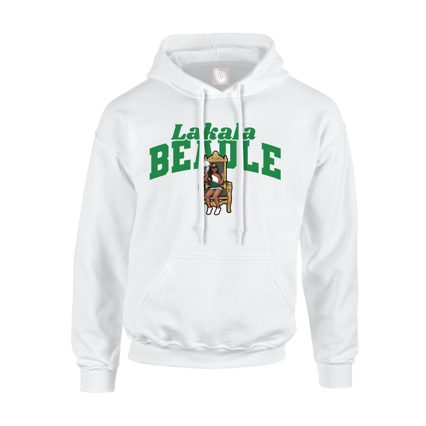 Youth Hoodie — Signature Arch in White