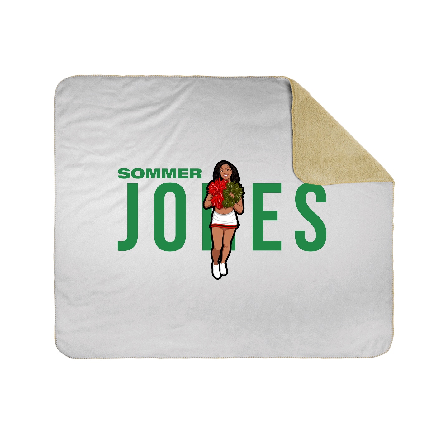 Throw Blanket — Player Name in White