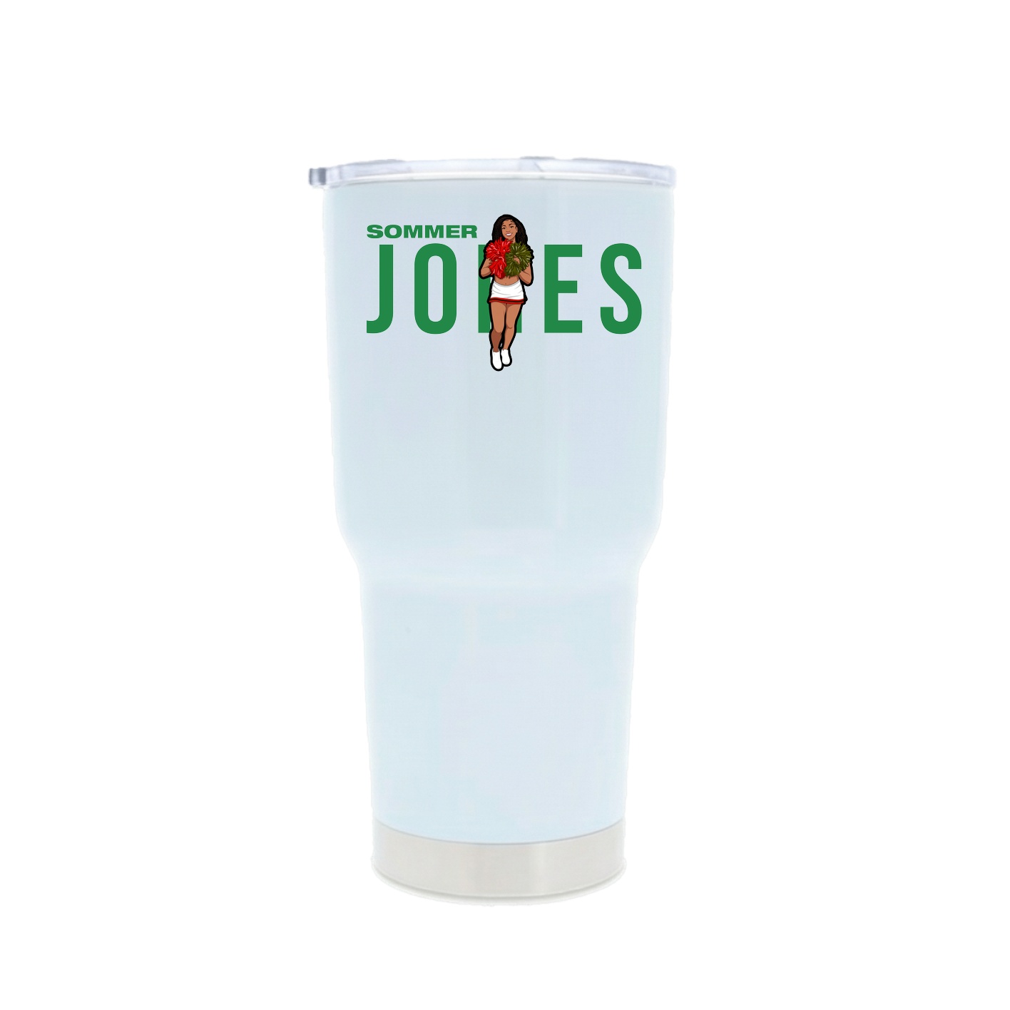30oz Stainless Steel Tumbler — Player Name in White
