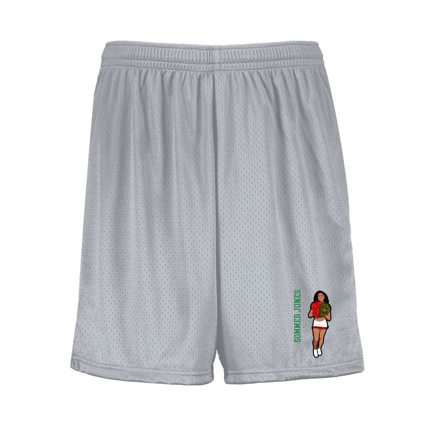 Shorts — Name Vertical in Silver