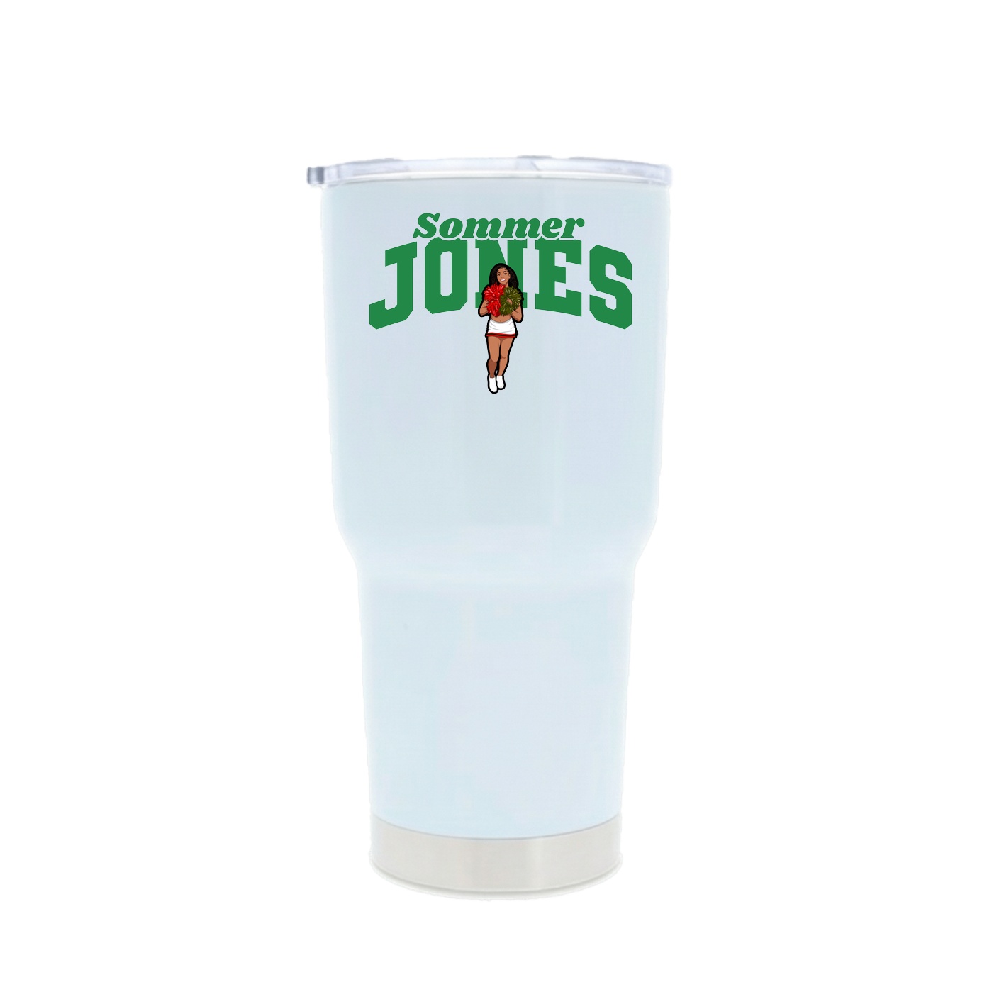 30oz Stainless Steel Tumbler — Signature Arch in White