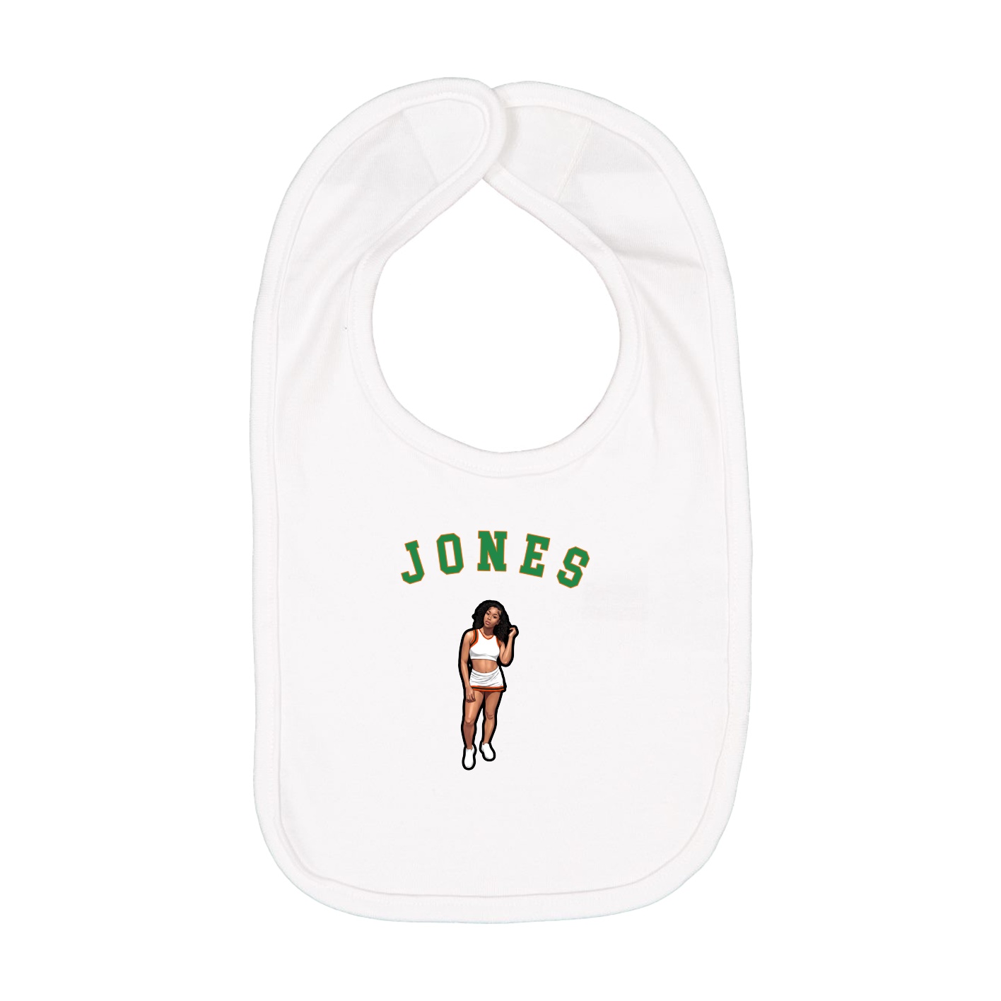 Infant Bib — Shirsey Arch in White
