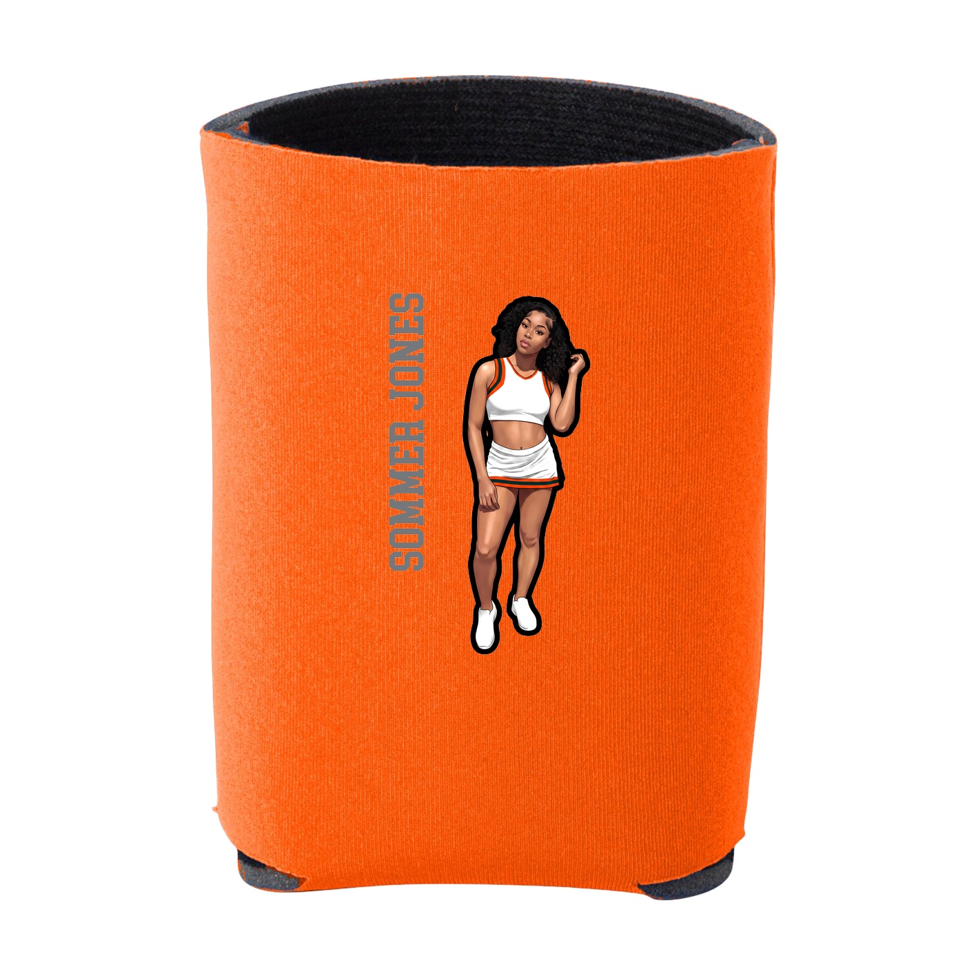 Can Holder — Name Vertical in Orange