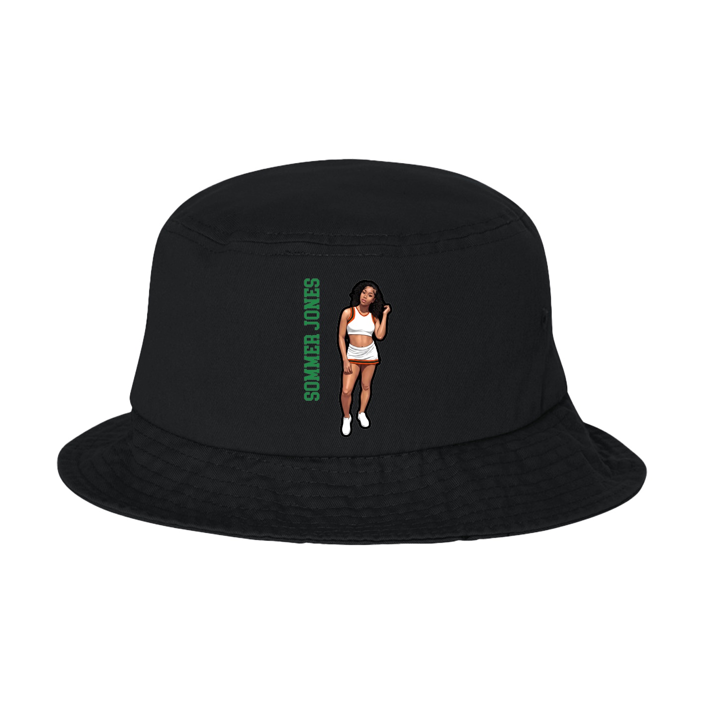 Bucket Cap — Name Vertical in Black