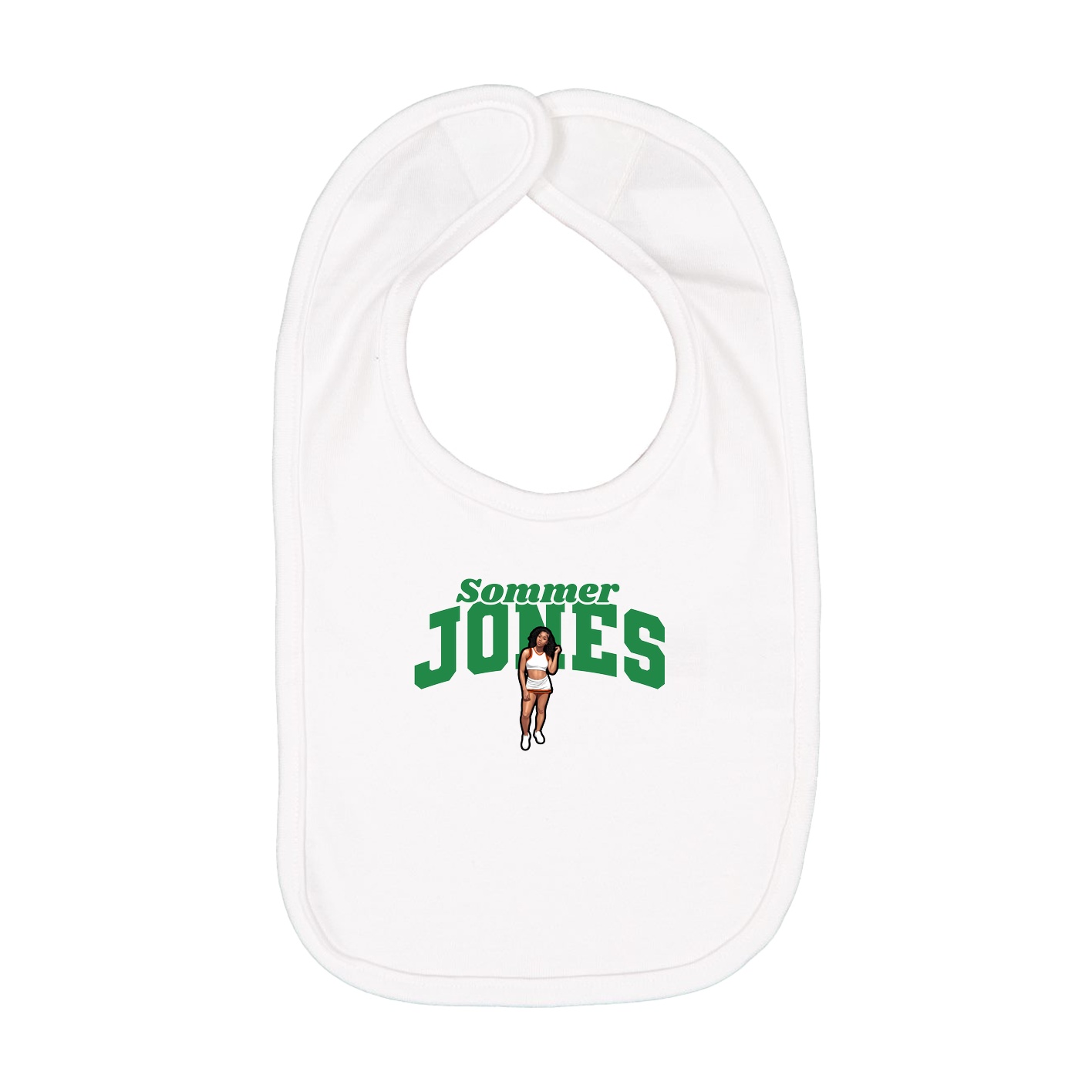 Infant Bib — Signature Arch in White