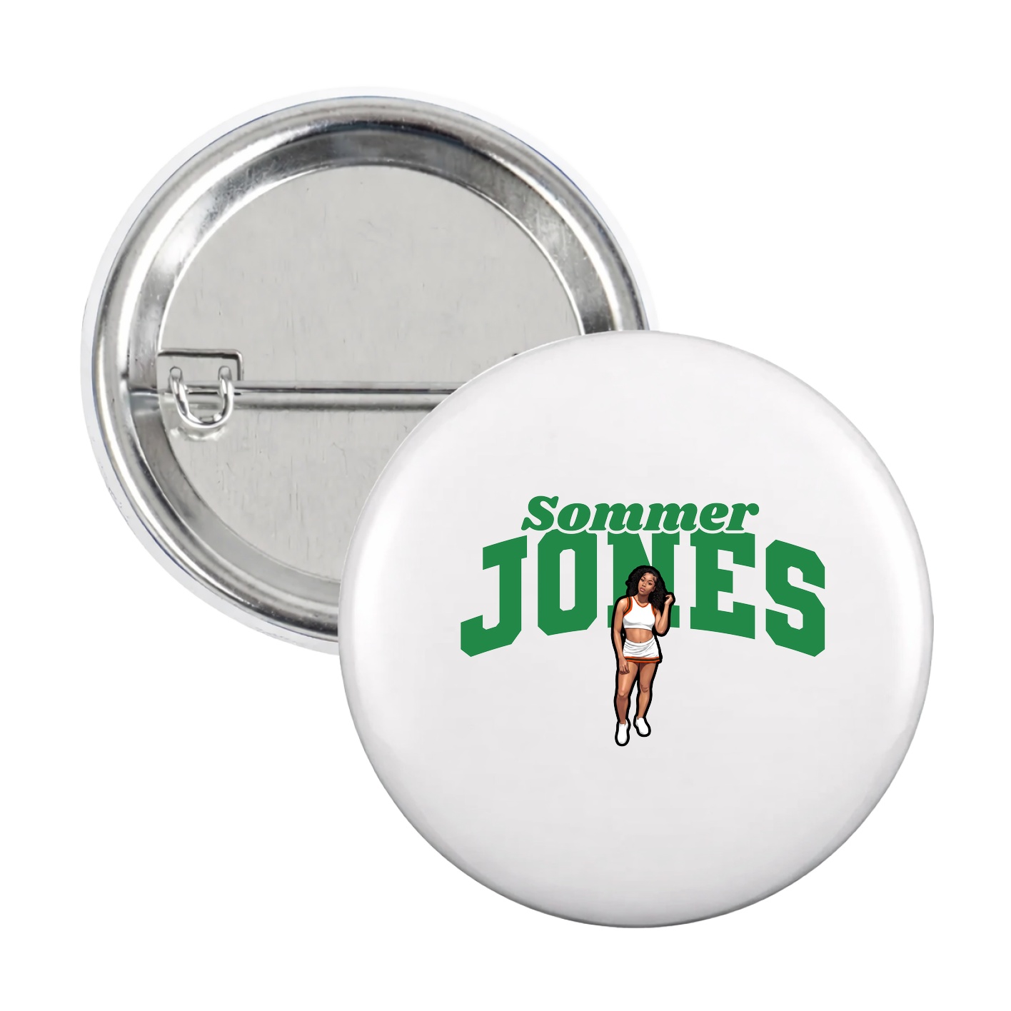 Game Day Button — Signature Arch in White