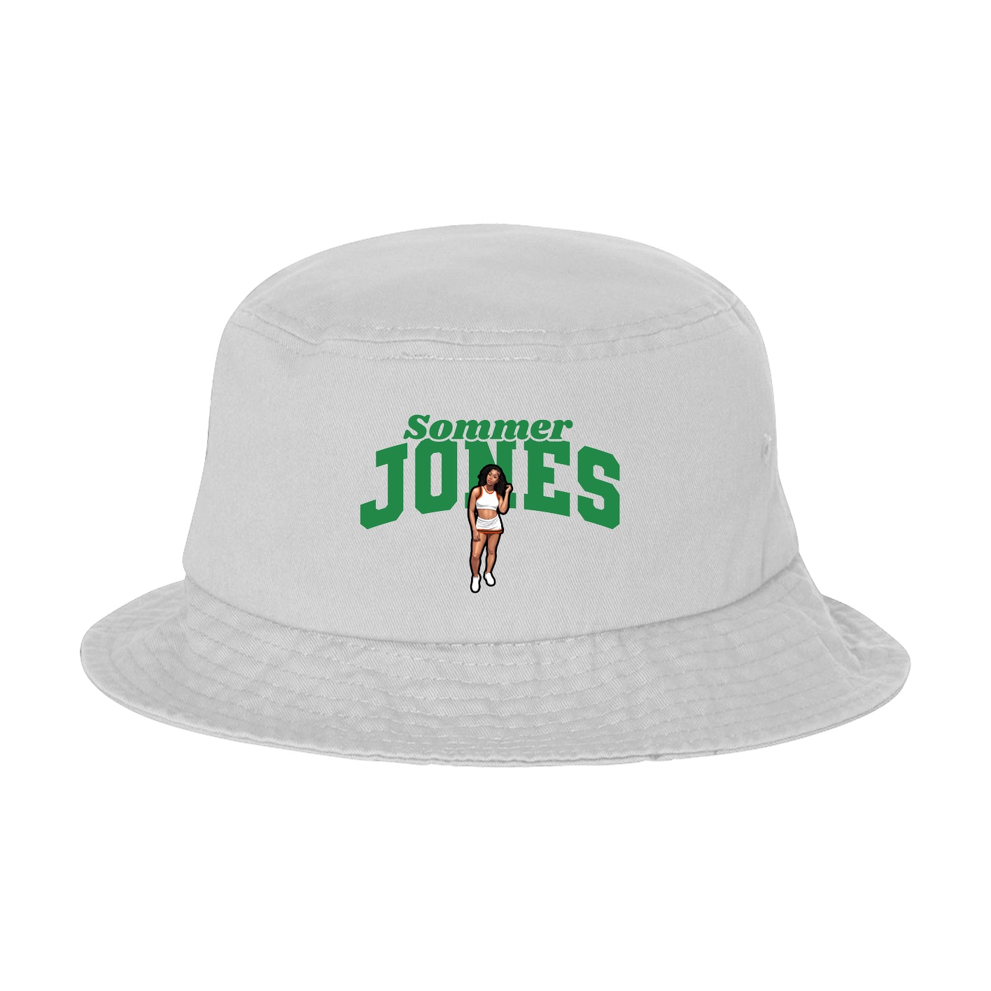 Bucket Cap — Signature Arch in White