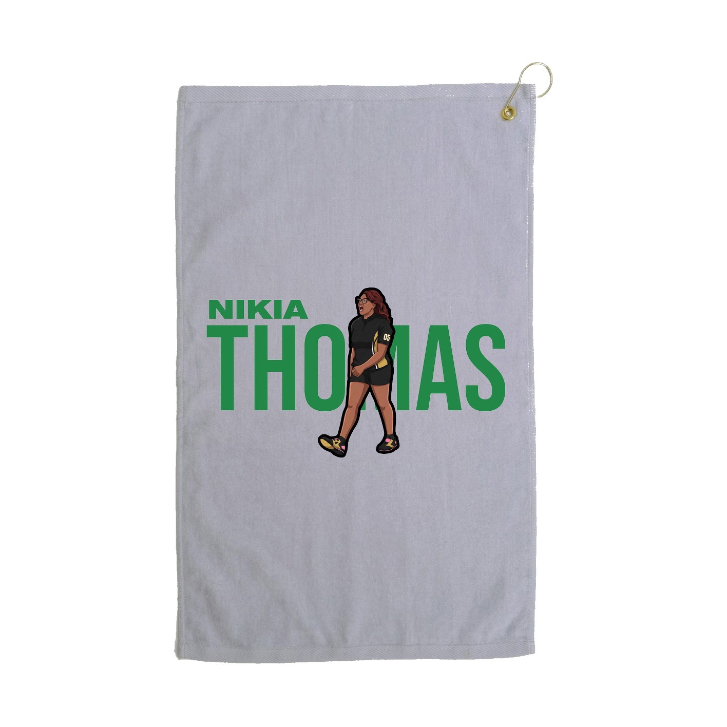 Golf Towel — Player Name in Grey