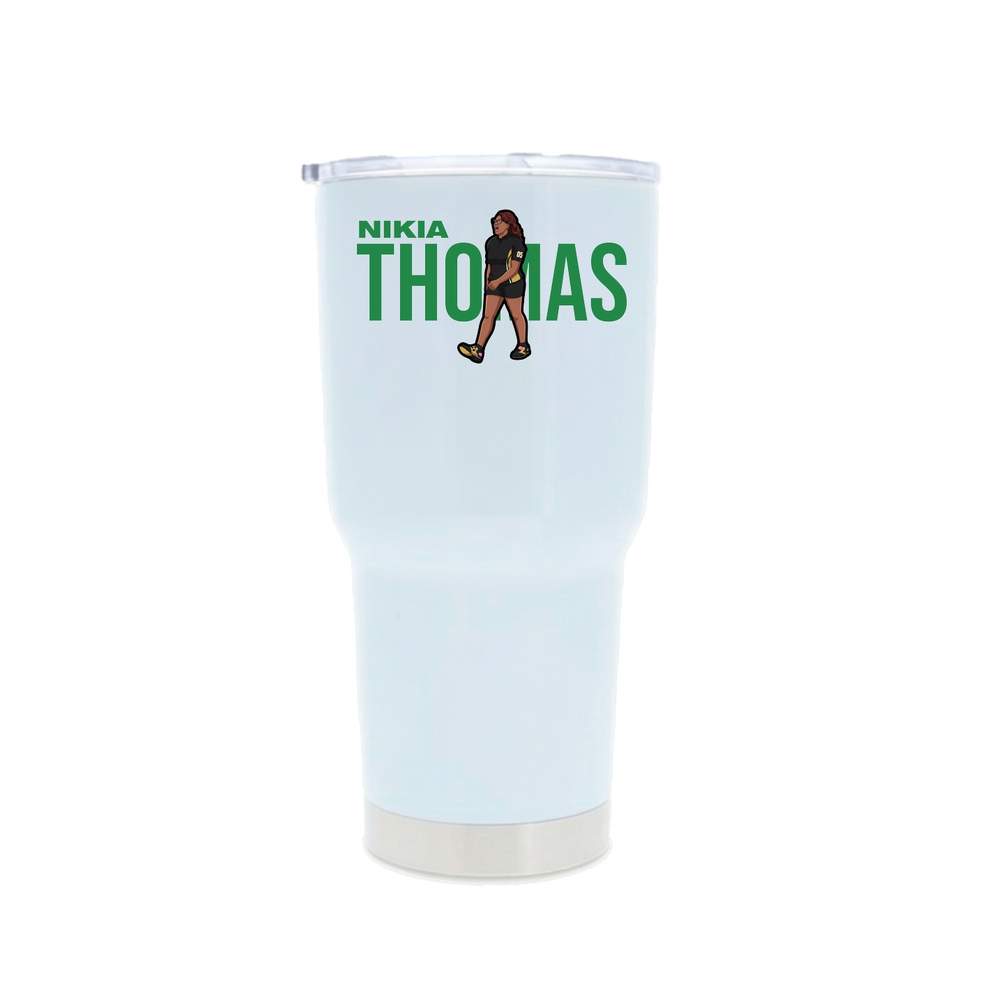 30oz Stainless Steel Tumbler — Player Name in White