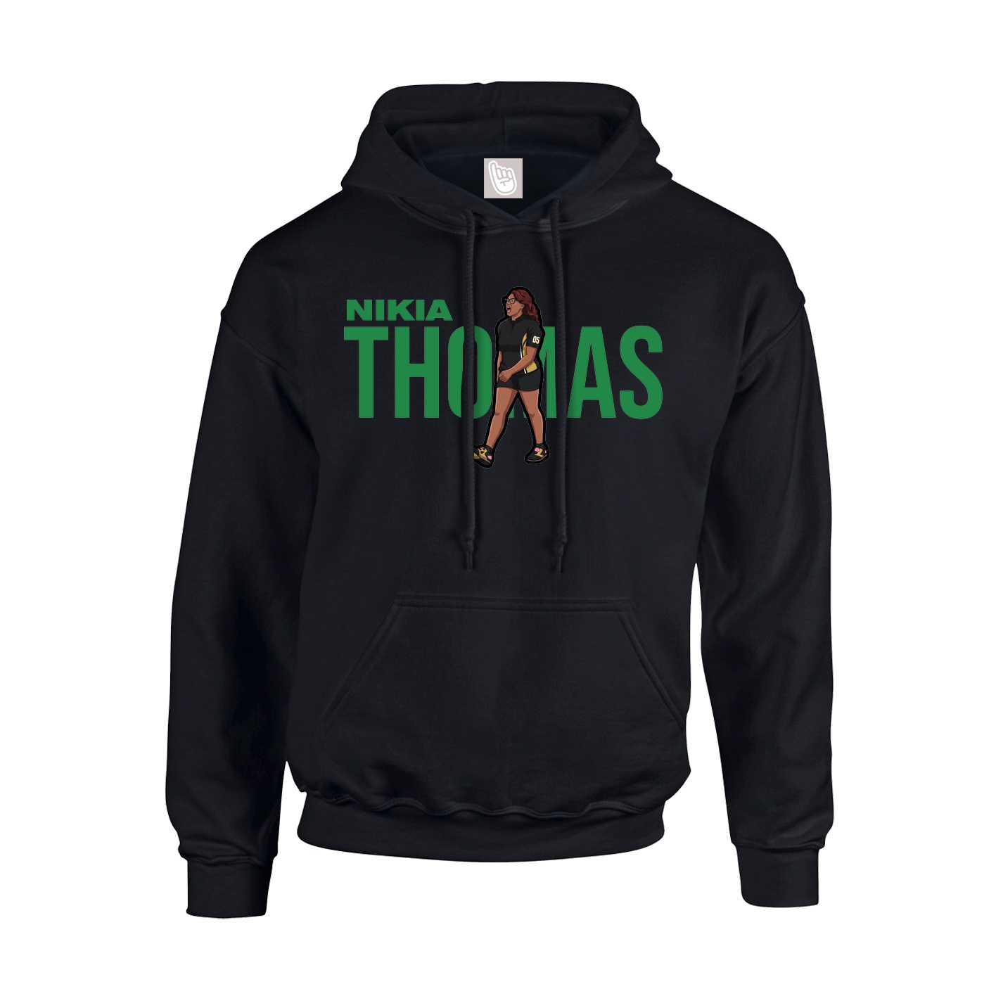 Youth Hoodie — Player Name in Black