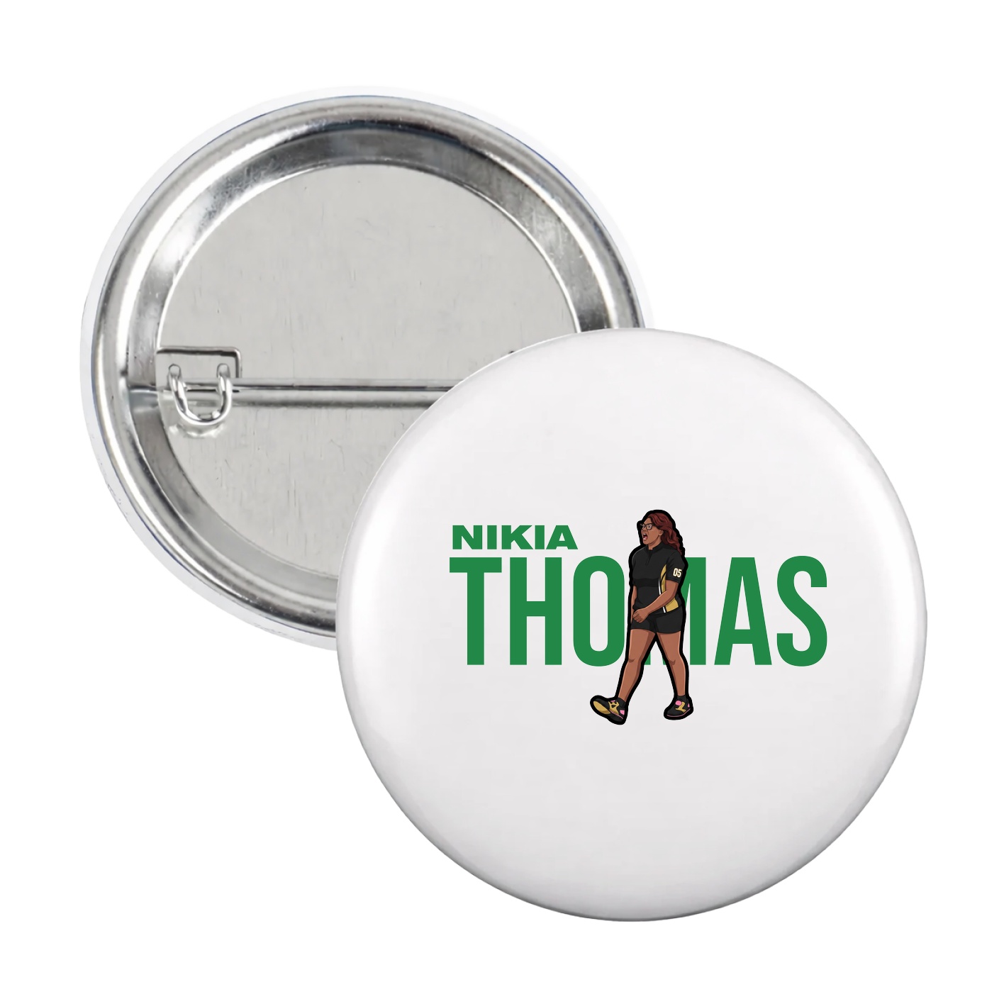 Game Day Button — Player Name in White