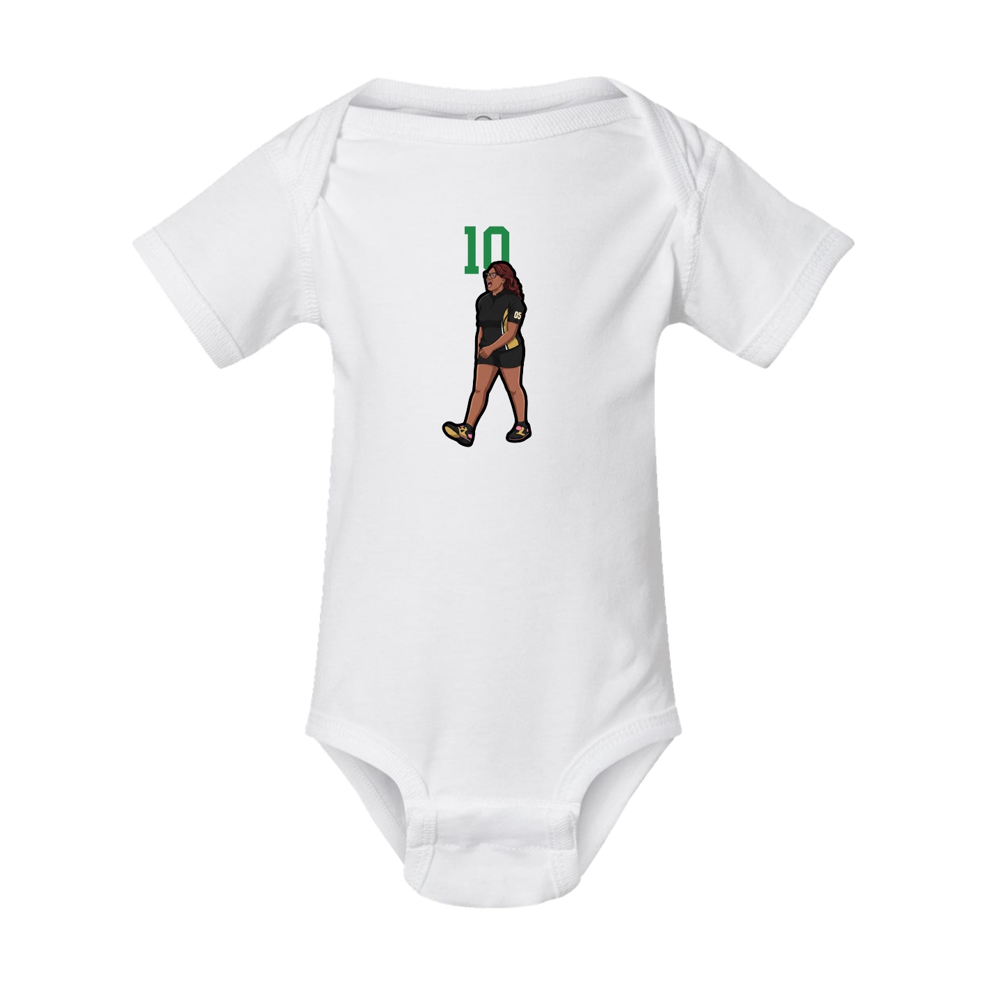 Baby Onesie — Number Top in White