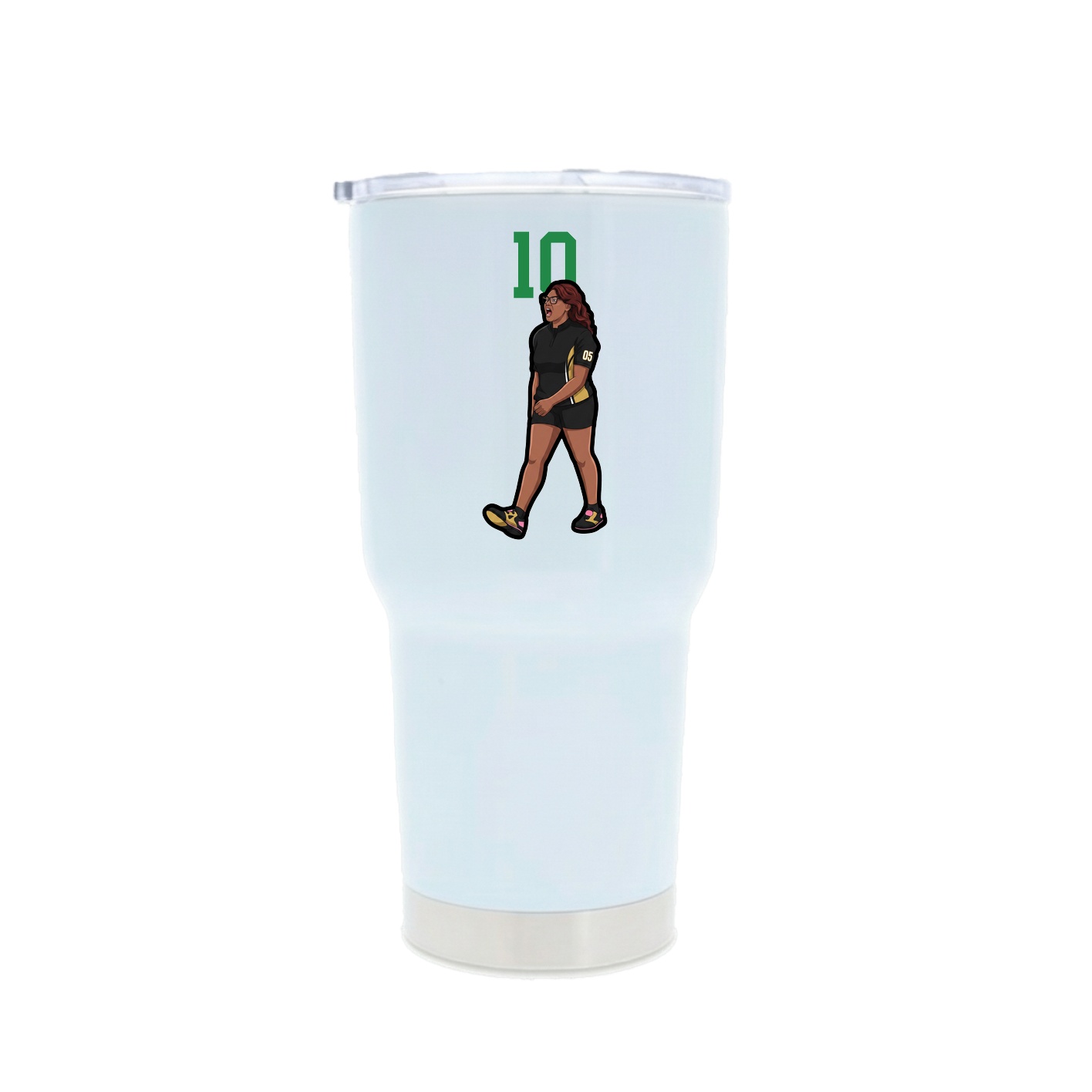 30oz Stainless Steel Tumbler — Number Top in White