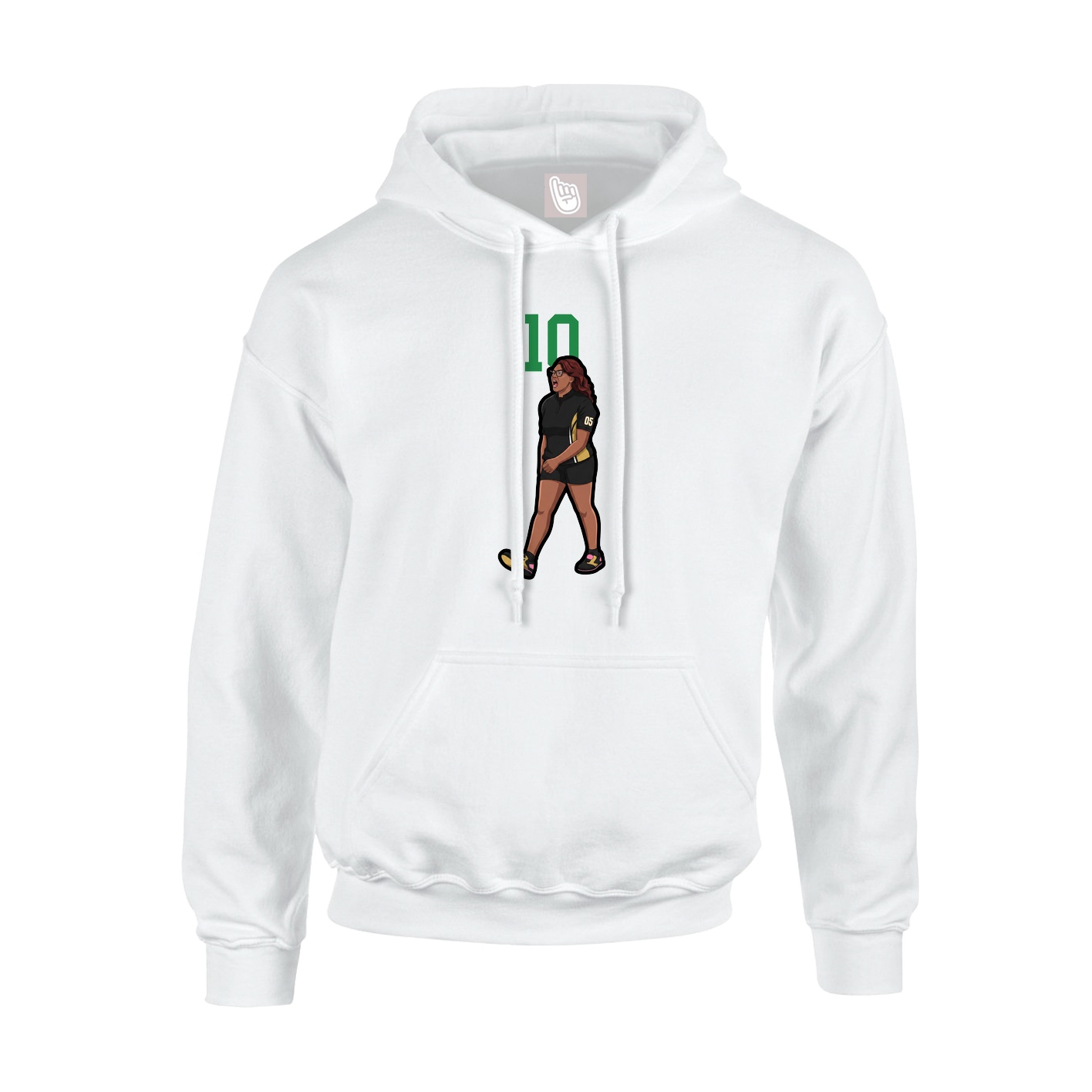 Hoodie — Number Top in White