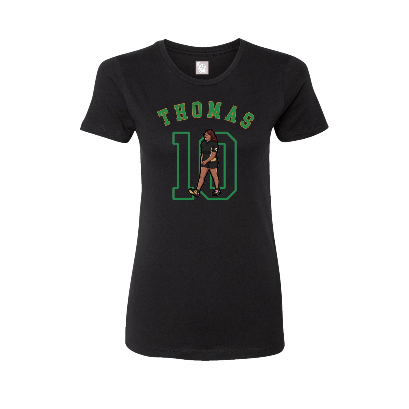 Fitted Women's Tee — Shirsey Arch in Black