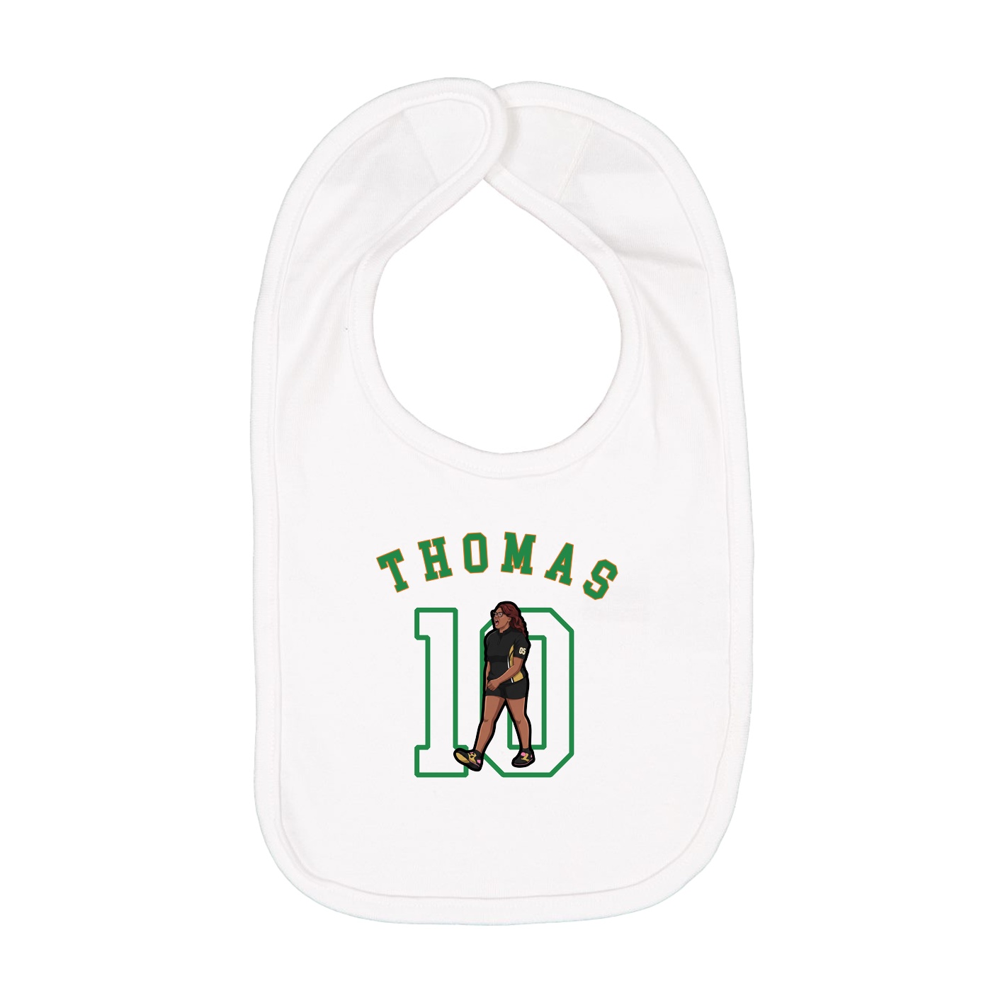 Infant Bib — Shirsey Arch in White