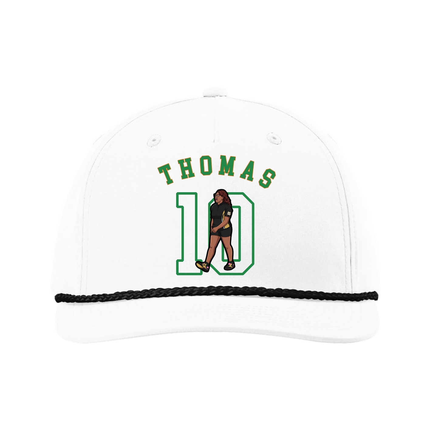 Five-Panel Classic Rope Cap — Shirsey Arch in White