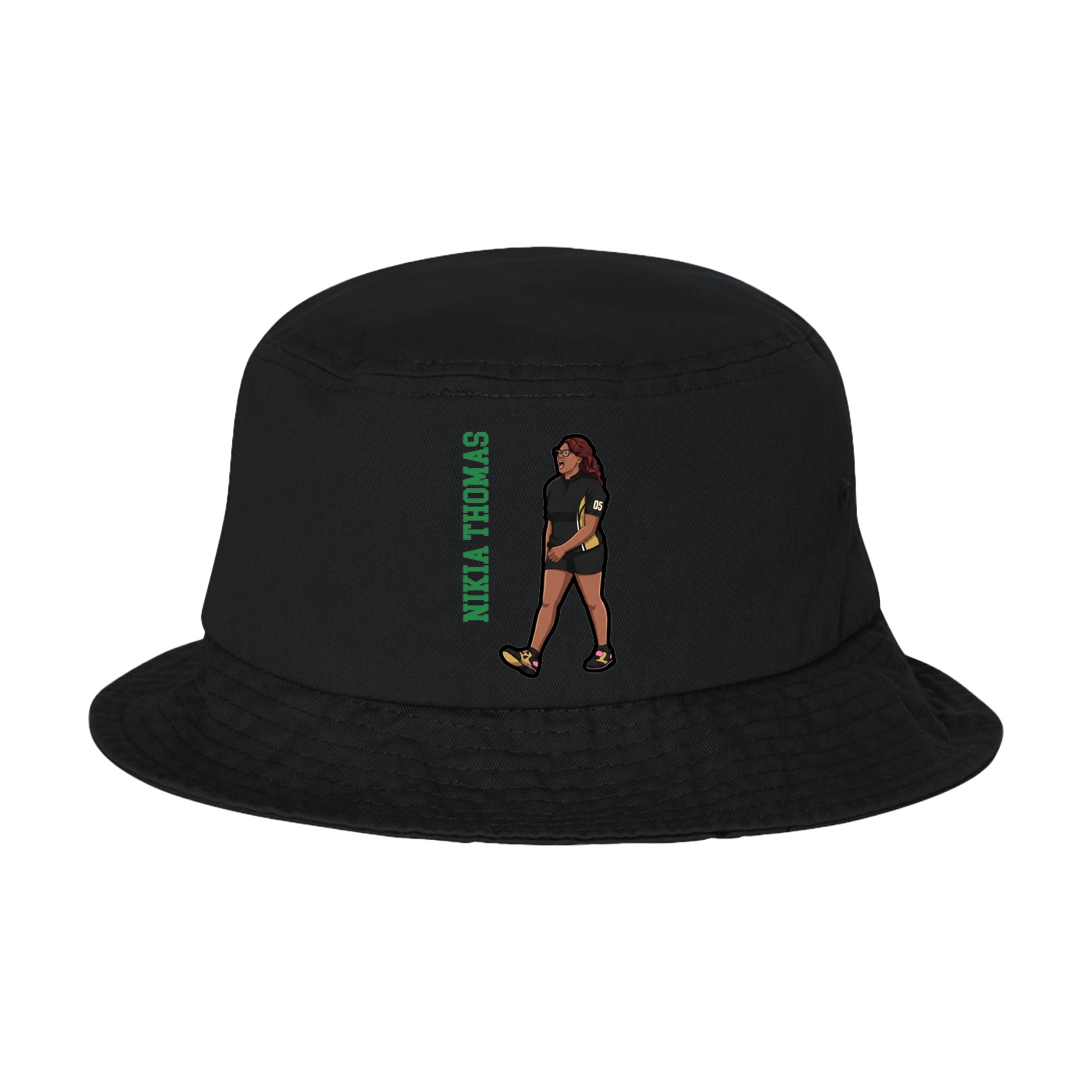 Bucket Cap — Name Vertical in Black
