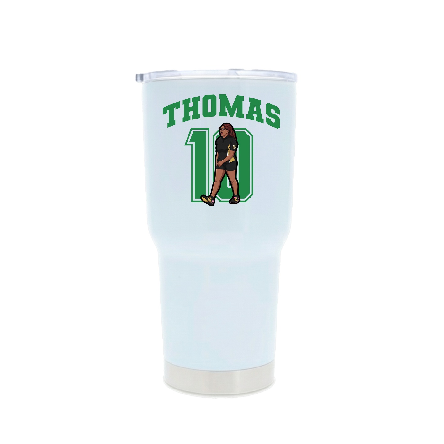 30oz Stainless Steel Tumbler — Number in White