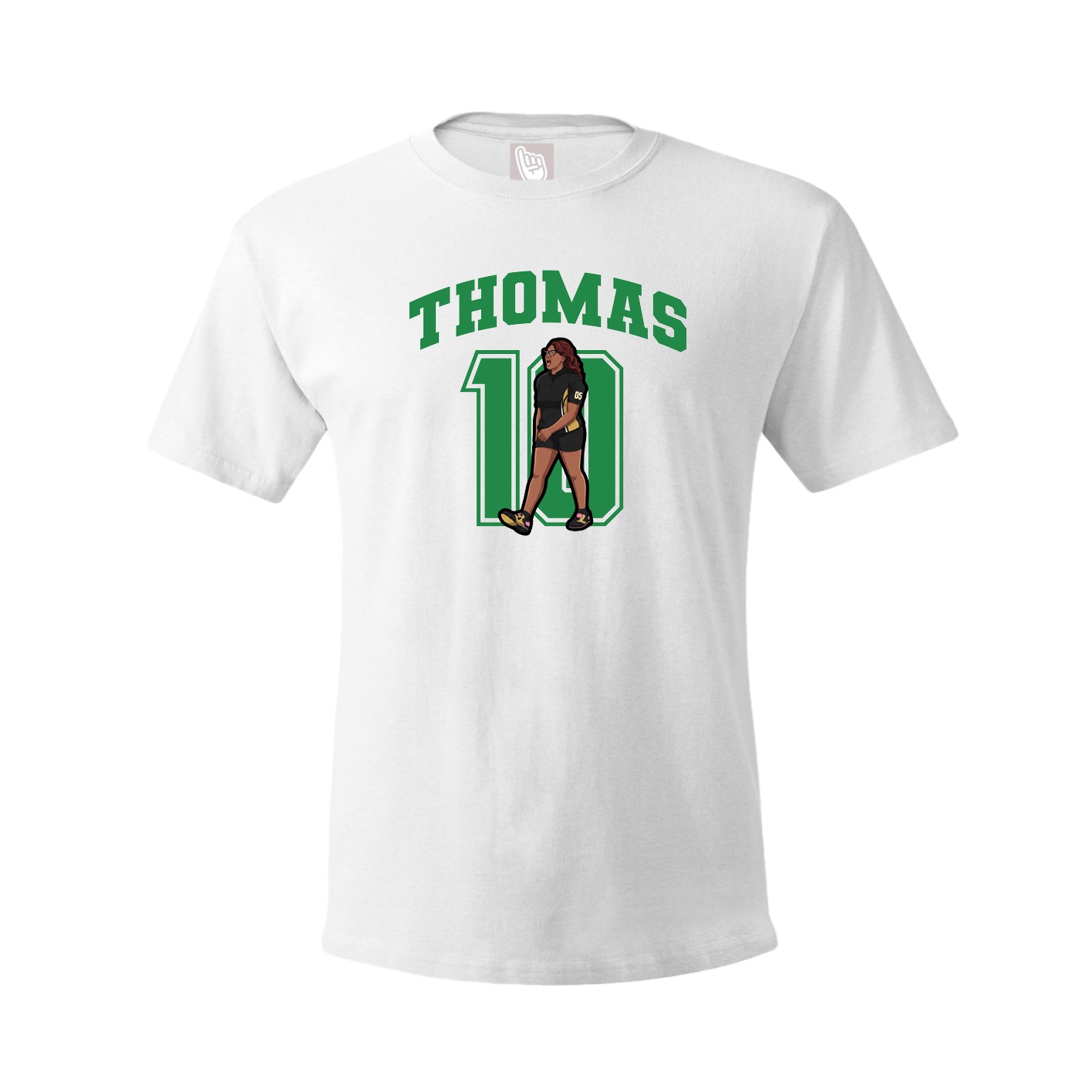 Youth Tee — Number in White