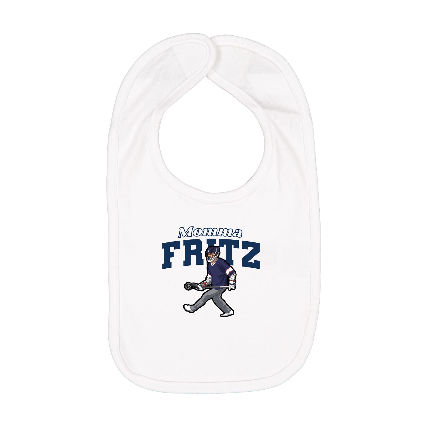 Infant Bib — Mothers Day Block in White