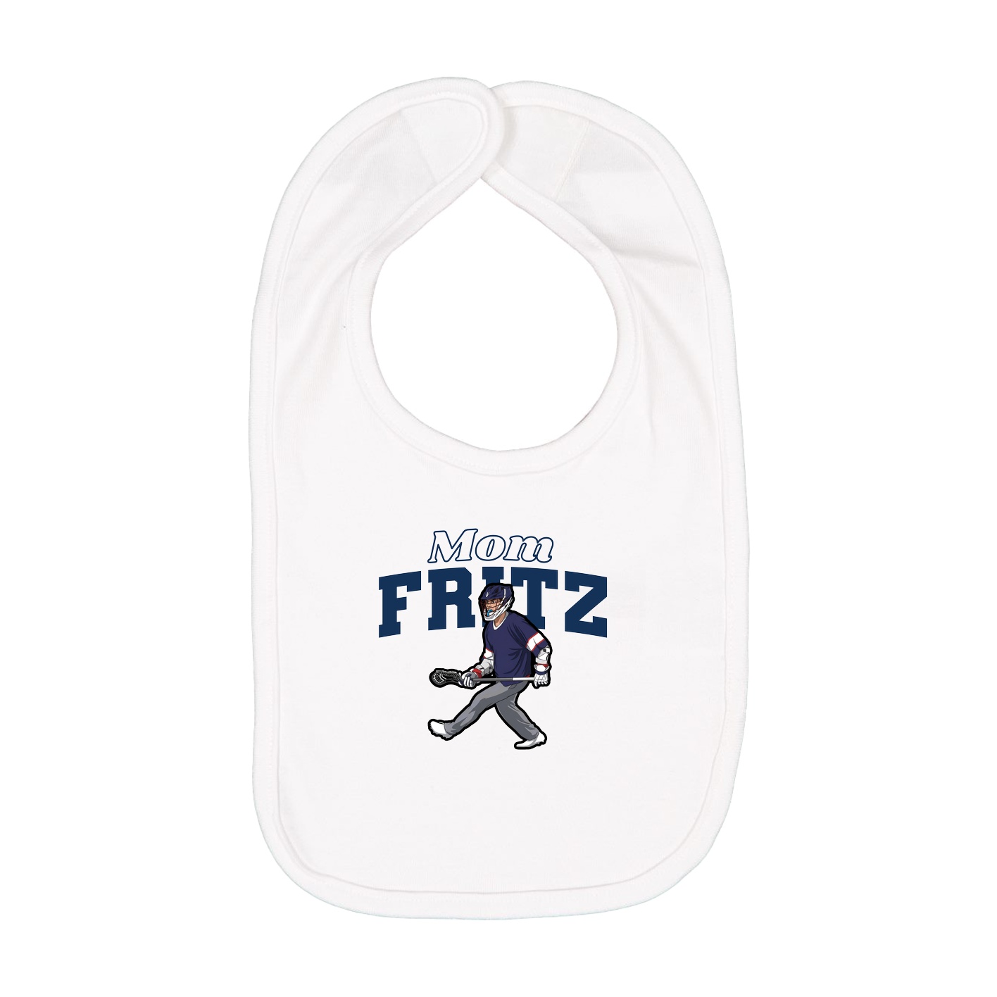 Infant Bib — Mothers Day Block in White