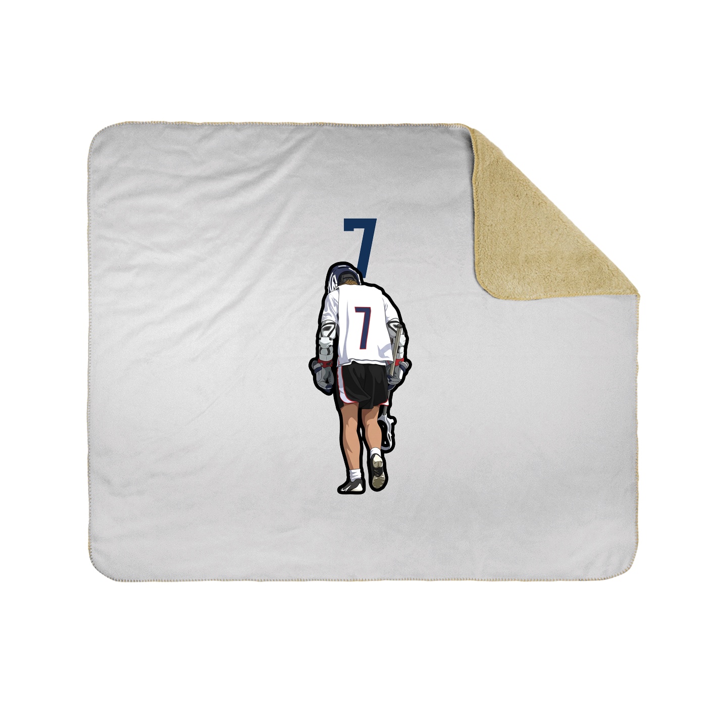 Throw Blanket — Number Top in White