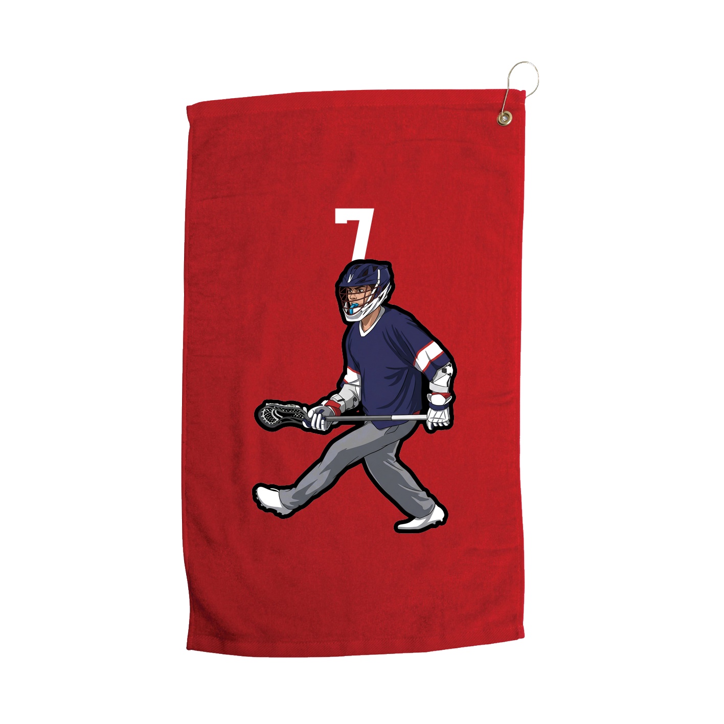 Golf Towel — Number Top in Red