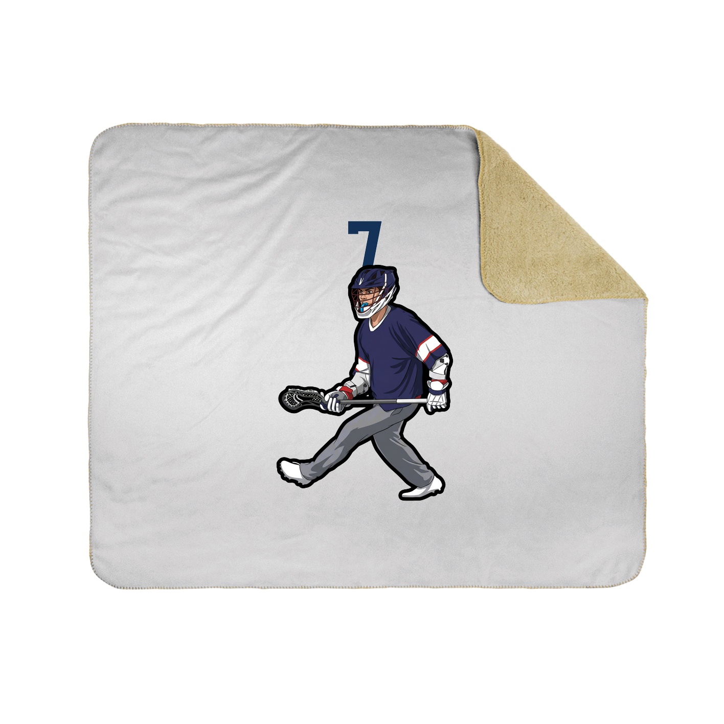 Throw Blanket — Number Top in White