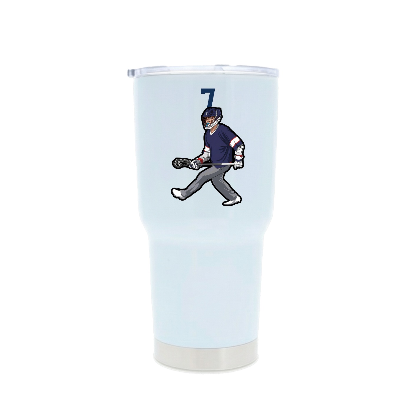 30oz Stainless Steel Tumbler — Number Top in White