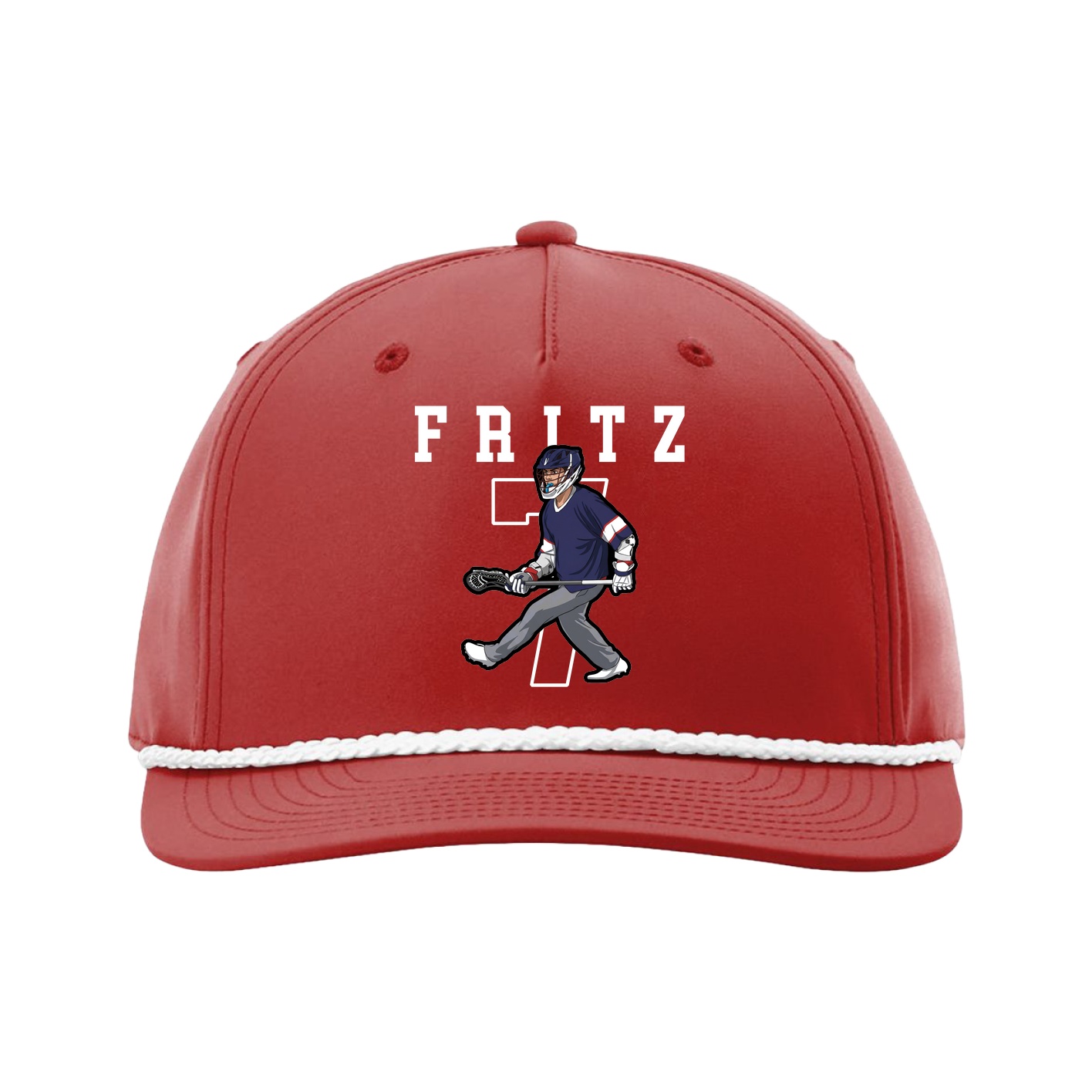 Five-Panel Classic Rope Cap — Shirsey in Red