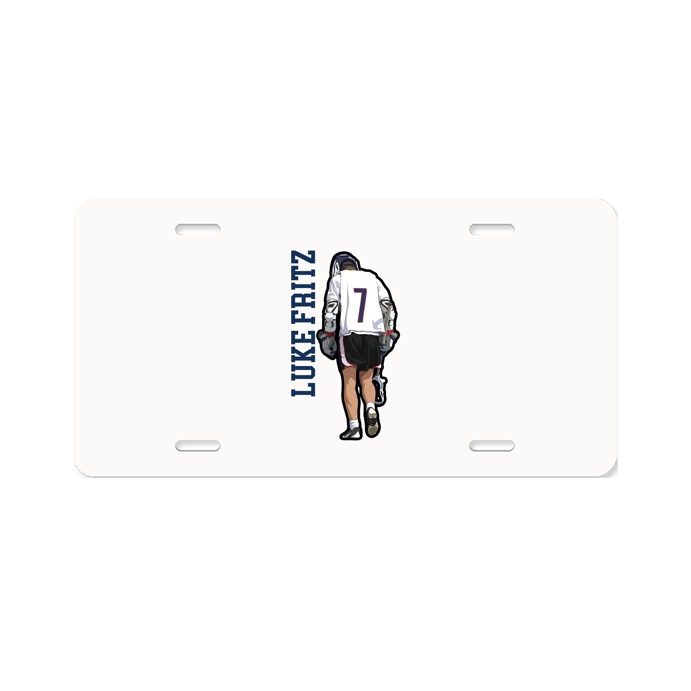 License Plate — Name Vertical in Classic