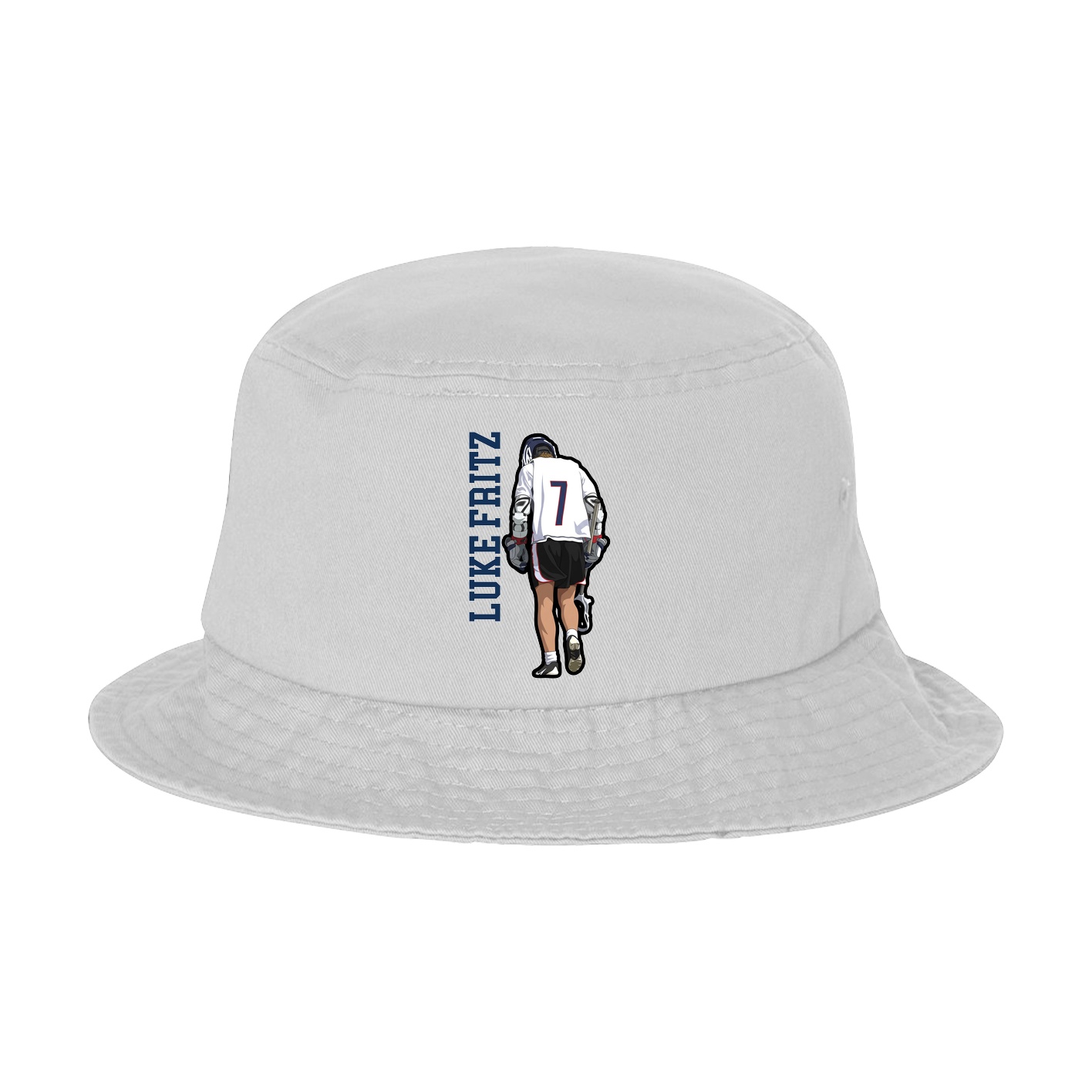 Bucket Cap — Name Vertical in White