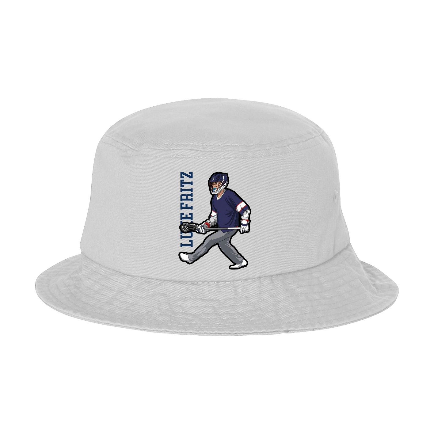 Bucket Cap — Name Vertical in White