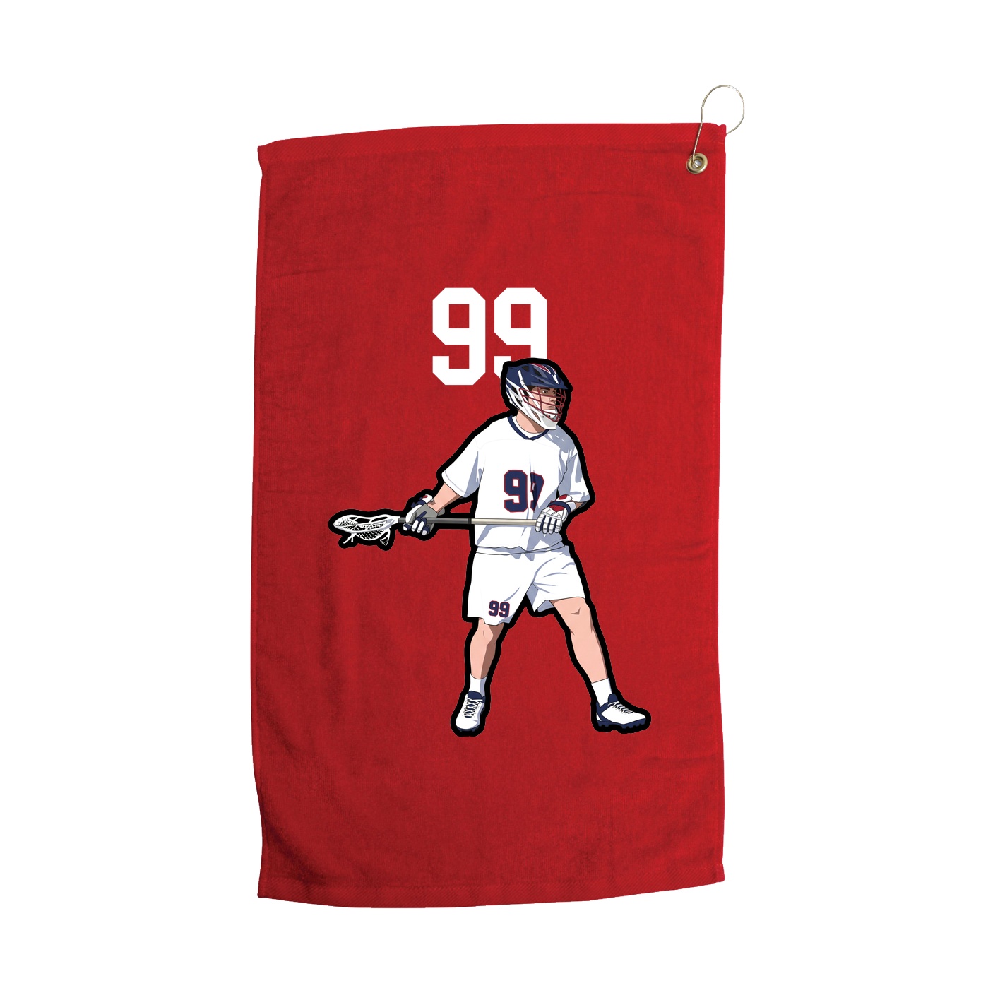 Golf Towel — Number Top in Red