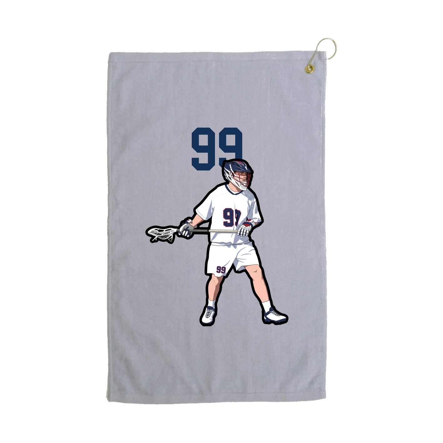 Golf Towel — Number Top in Grey