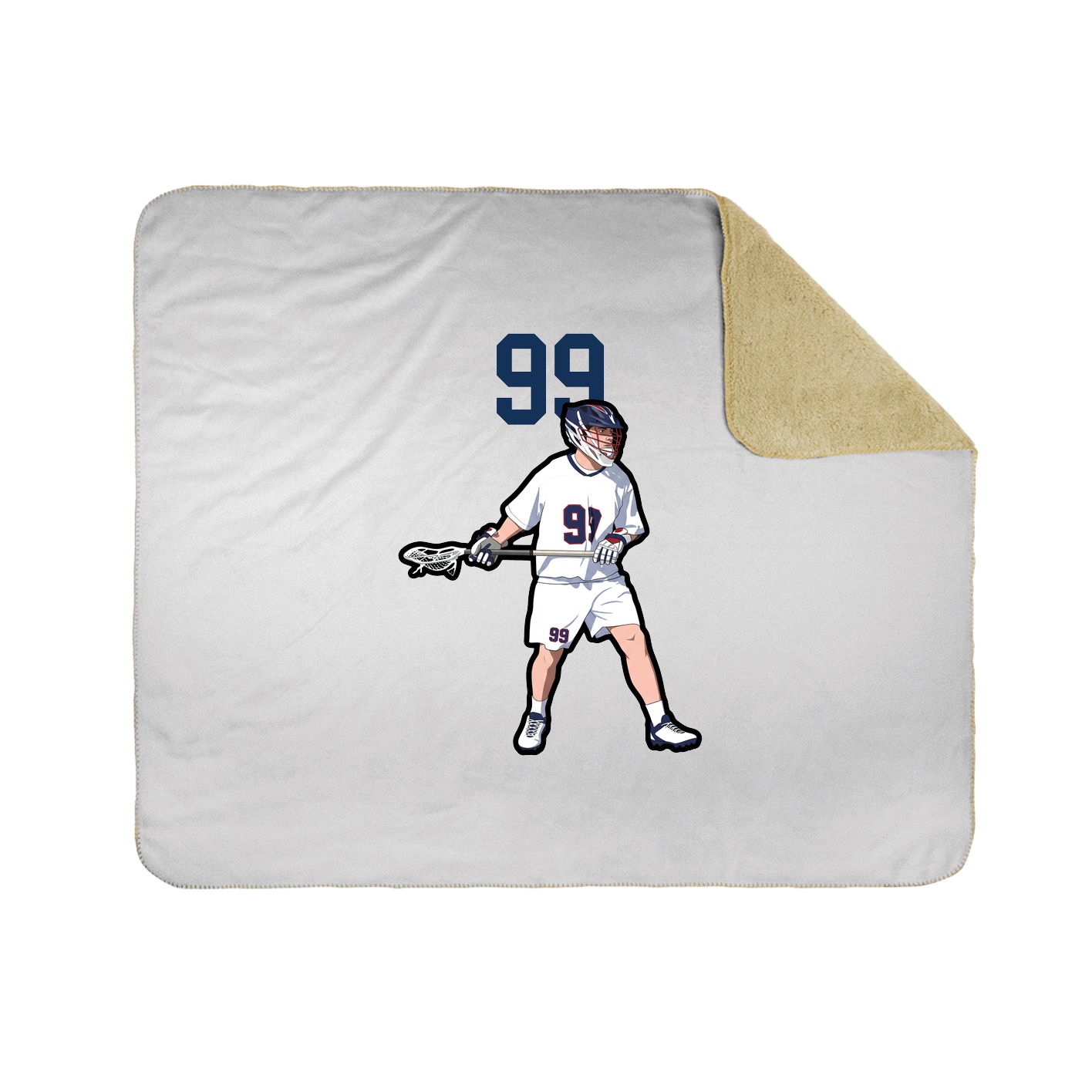 Throw Blanket — Number Top in White