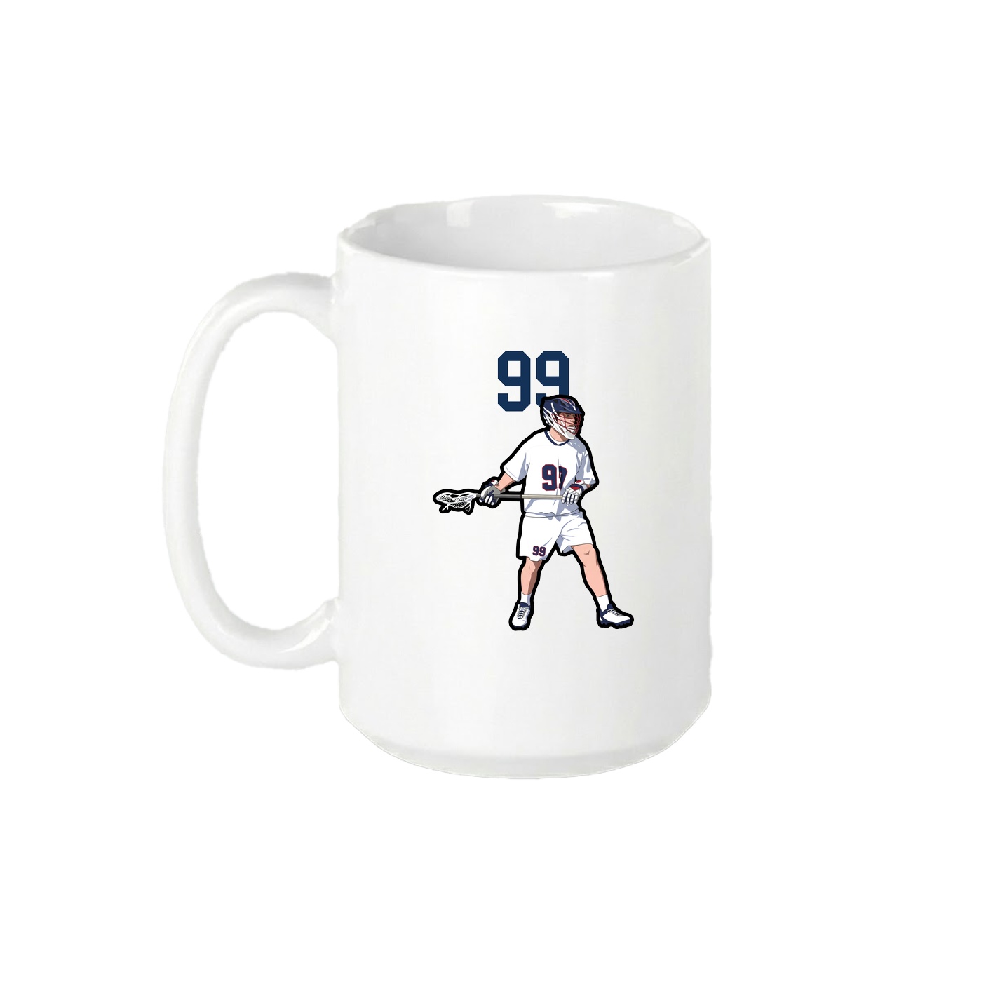 15oz Coffee Mug — Number Top in White