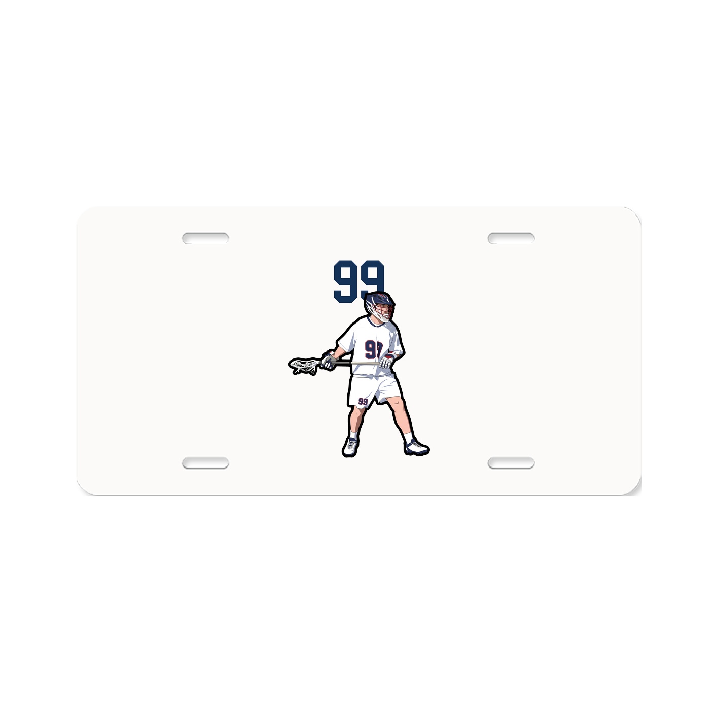 License Plate — Number Top in Classic