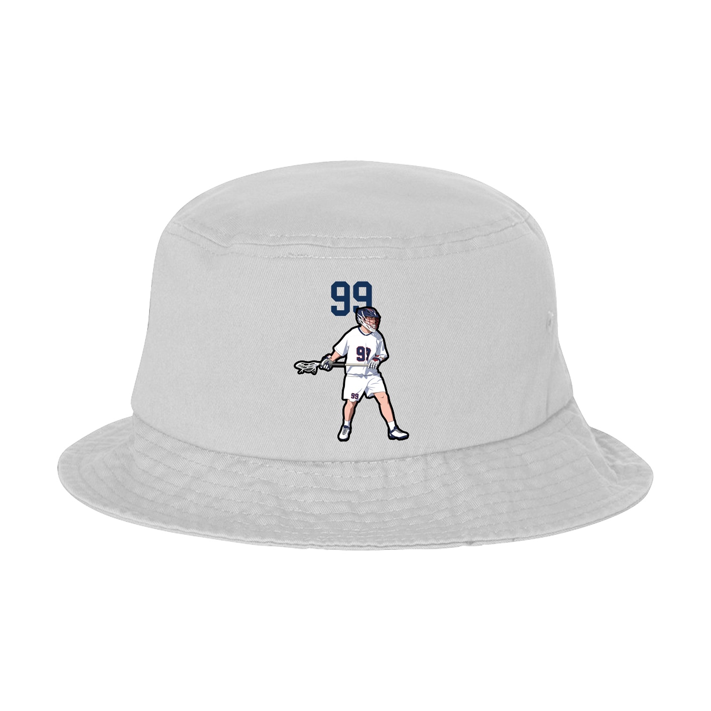 Bucket Cap — Number Top in White