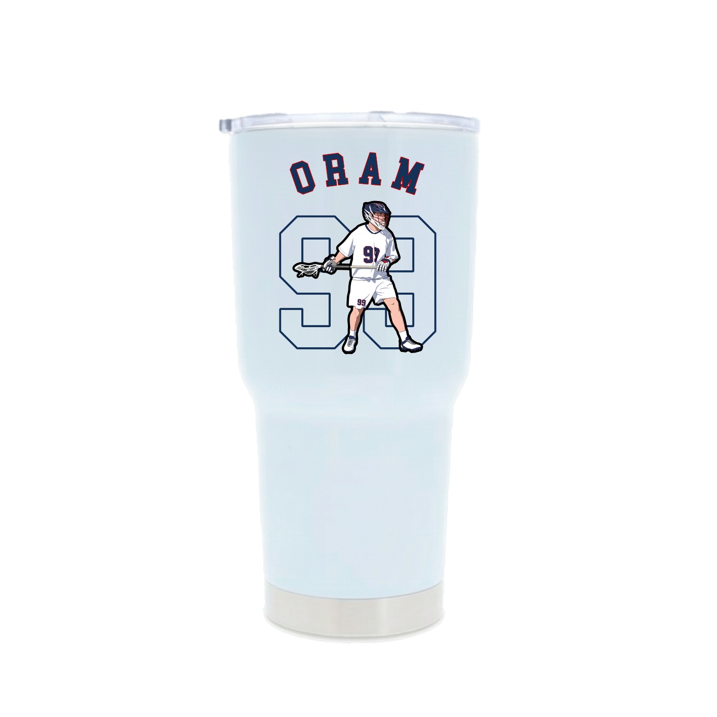 30oz Stainless Steel Tumbler — Shirsey Arch in White
