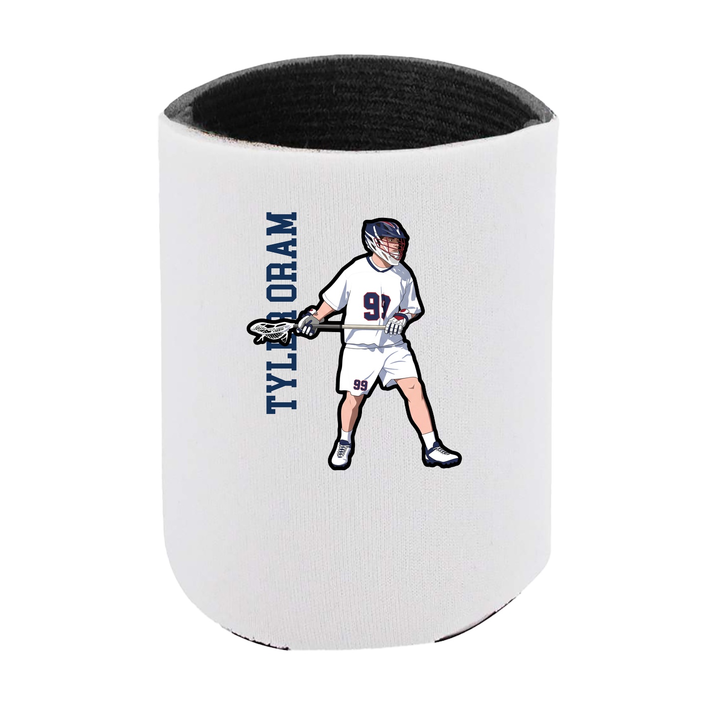 Can Holder — Name Vertical in White