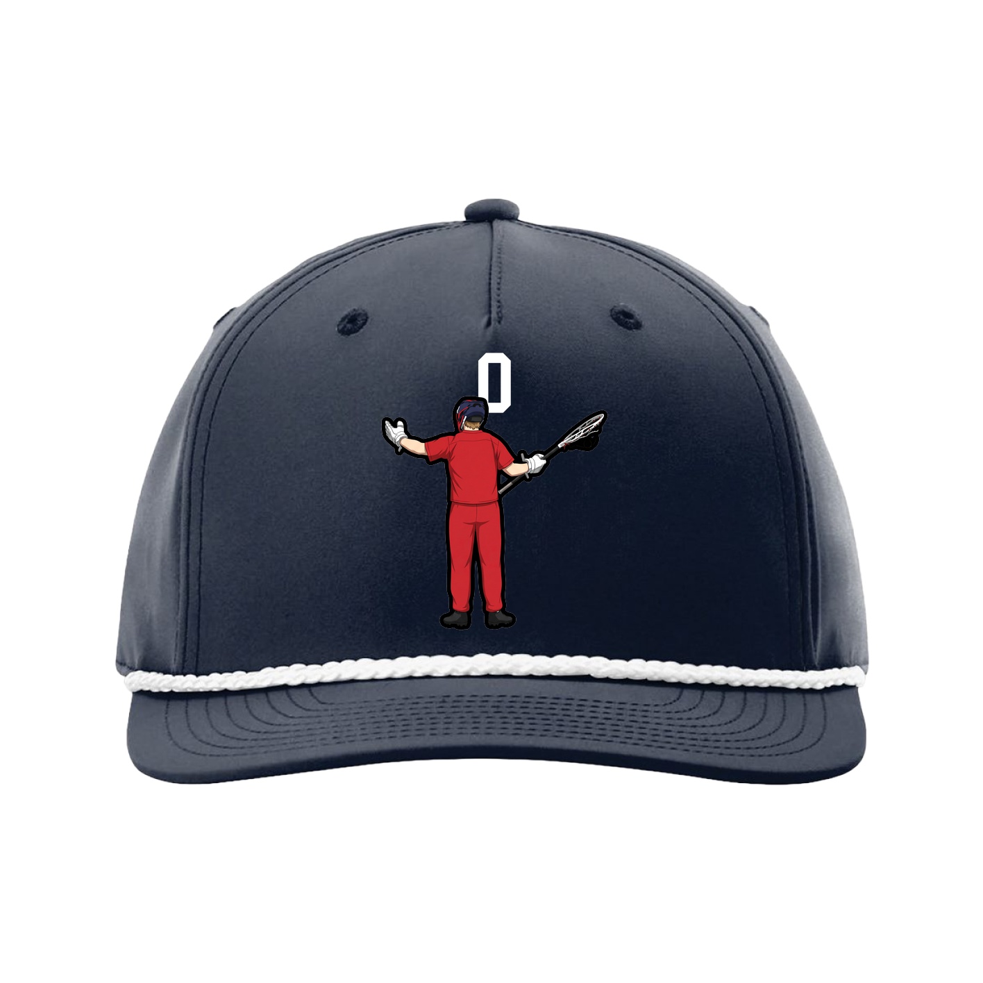 Five-Panel Classic Rope Cap — Number Top in Navy