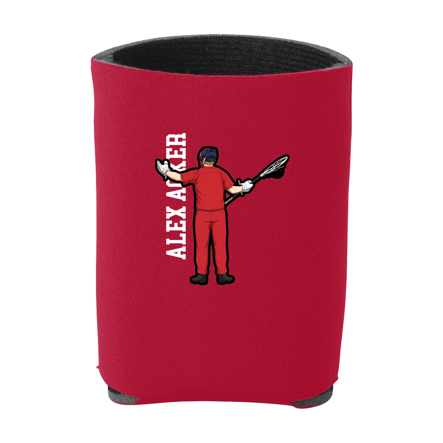 Can Holder — Name Vertical in Red